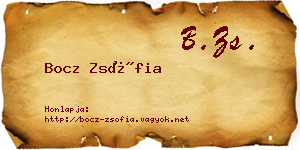 Bocz Zsófia névjegykártya