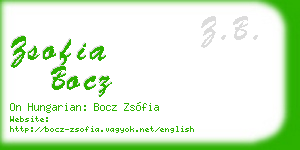 zsofia bocz business card