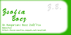 zsofia bocz business card